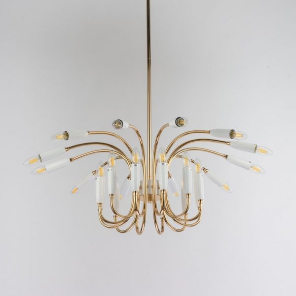 Claire Chandelier Golden & White