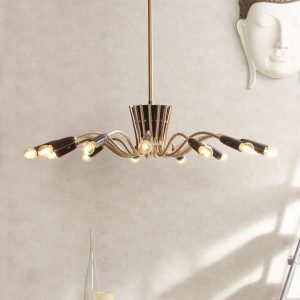 Contemporary Chandelier Black