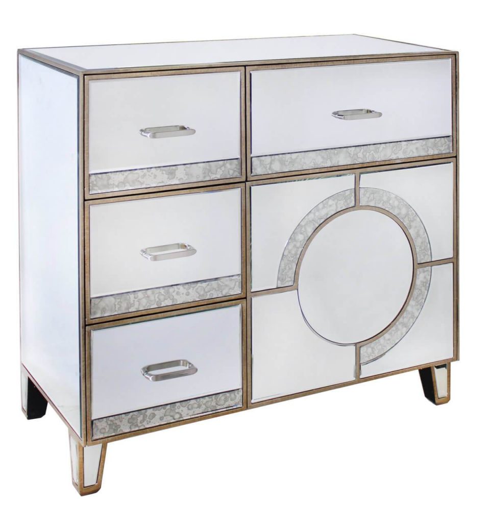 mirrored storage cabinet