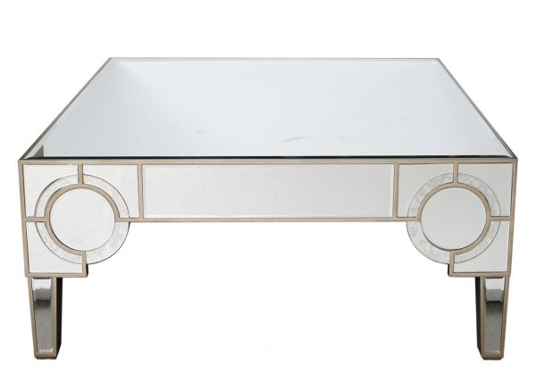 Parisian Mirrored Center Table with 2 Drawers - Image 3