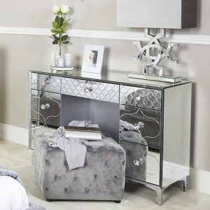 Venetian Mirrored Dressing Table with 7 Drawers