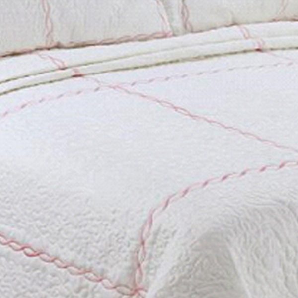 Checks Embroidery Quilted Bedspread - Quilting Tree - Image 3