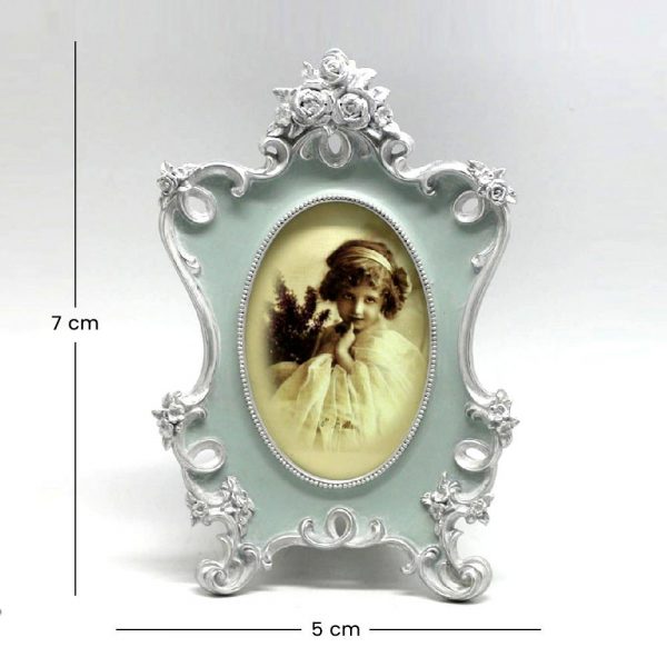 Table Photo Frame Set Of 2 - Ivory Pastel Blue - Image 2