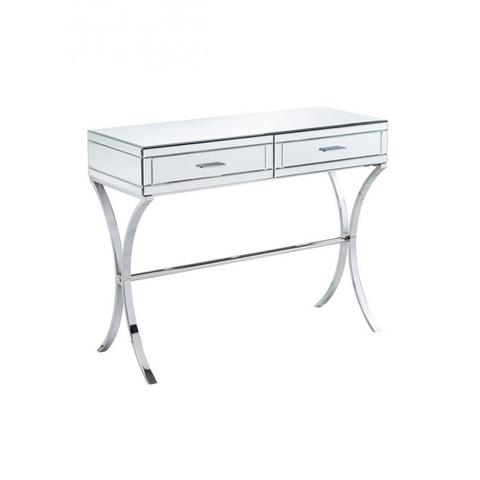 Mirrored Console with Chrome Legs