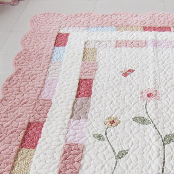 Pink and Cream Soft Rug