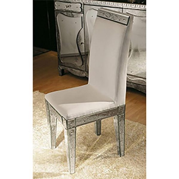 ELEGANT ENGRAVED VENETIAN MIRROR CHAIR