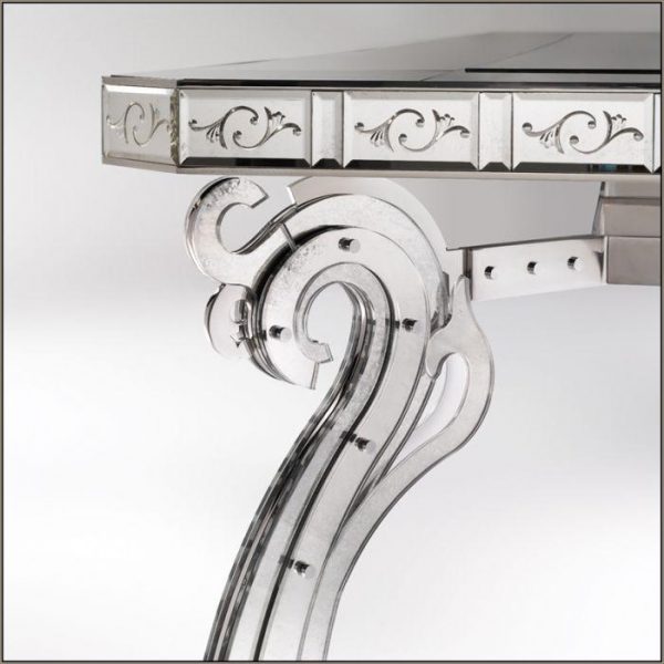 Very Long & Luxurious Venetian Mirrored Dinning Table