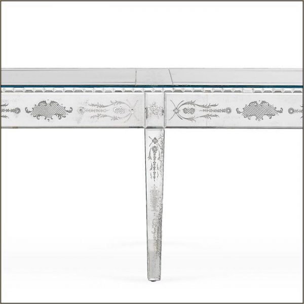 Exquisite Three Metre Long Venetian Mirror Dining Table