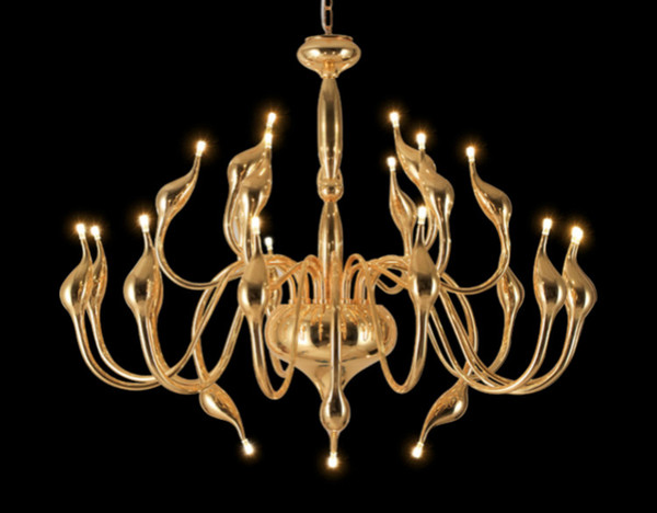 Ceiling Lights Swan Design Chandelier - Gold