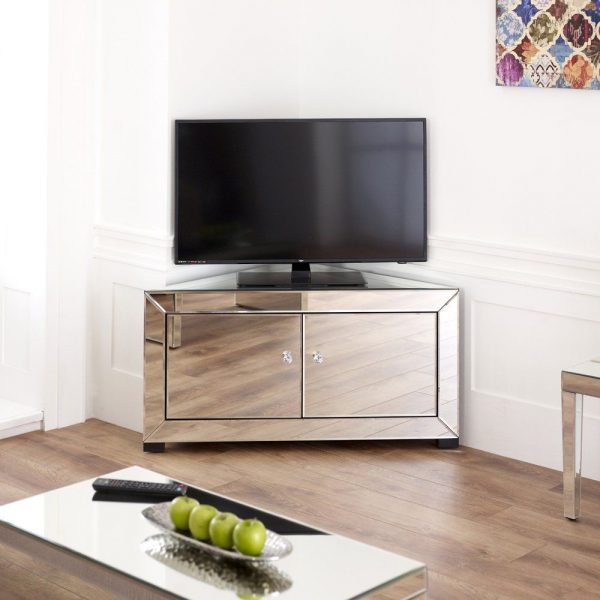 Venetian Mirrored Corner TV Cabinet - to fit TV's up to 44"