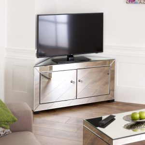 Venetian Mirrored Corner TV Cabinet - to fit TV's up to 44"