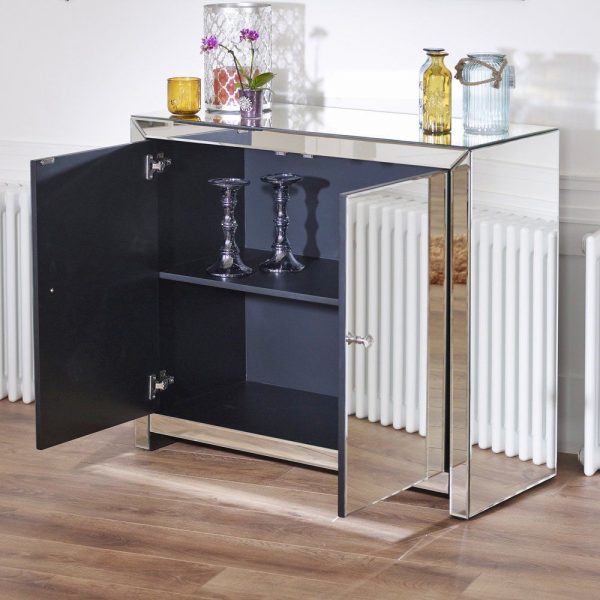 Venetian Mirrored 2 Door Cabinet - Image 4