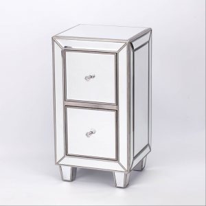 Compact Mirror Side Table with drawer