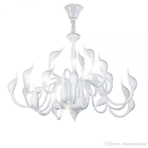 Ceiling Lights Swan Design Chandelier - White