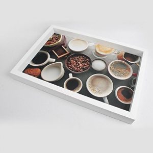 White Coffee Mugs Serving Tray