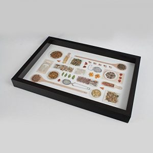 Spices Serving Tray In Brown