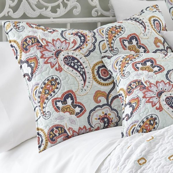 modern floral quilted bedspread