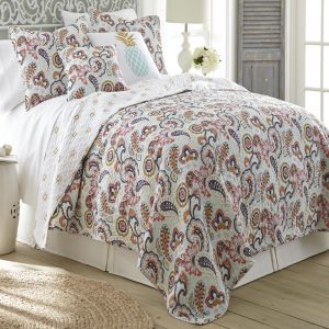 Paisley Cotton Bedspread Reversible