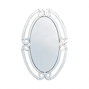 Paige Modern Glam Oval Wall Mirror