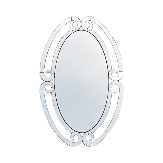 Paige Modern Glam Oval Wall Mirror