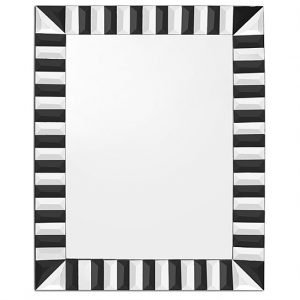 Clear Black Wall Mirror Gingham Style