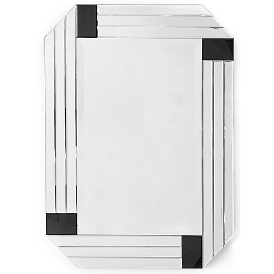 Modern Stripe Wall Mirror In Dual Tone