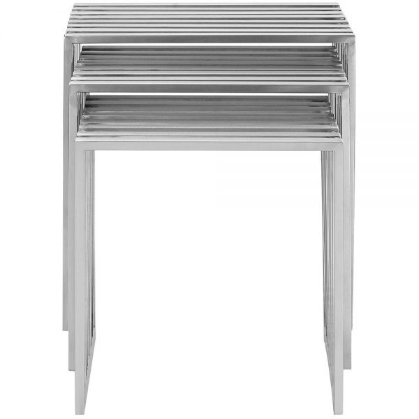 Stainless Steel Duct Nesting Table in Silver
