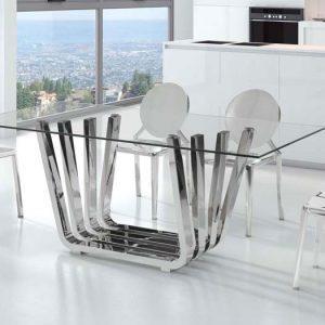 Fan Stainless Steel Dining Table