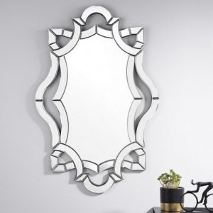 Olympus Large Silver Modern Mirror