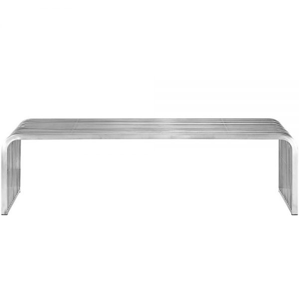 Modern Pipe Stainless Steel Bench