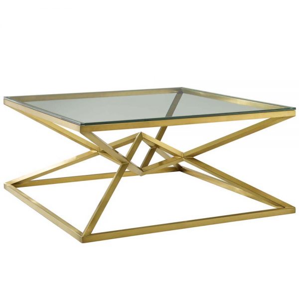 Gold Finish Side Table Stainless Steel