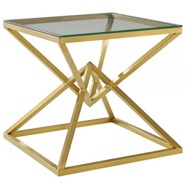 Gold Finish Coffee Table Stainless Steel