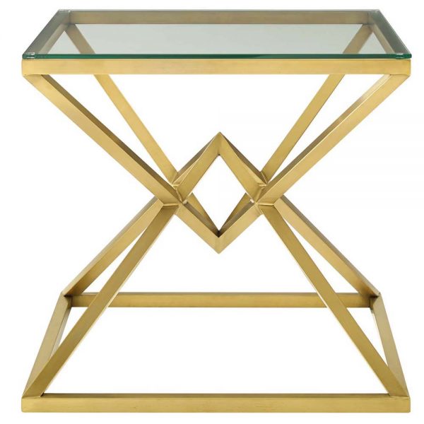 Gold Finish Coffee Table Stainless Steel