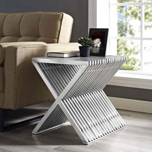 Geometric Steel Side Table