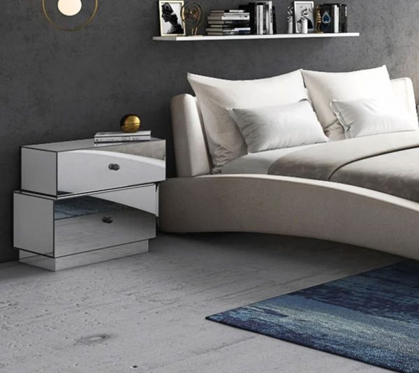 MIRRORED ACCENT TABLE