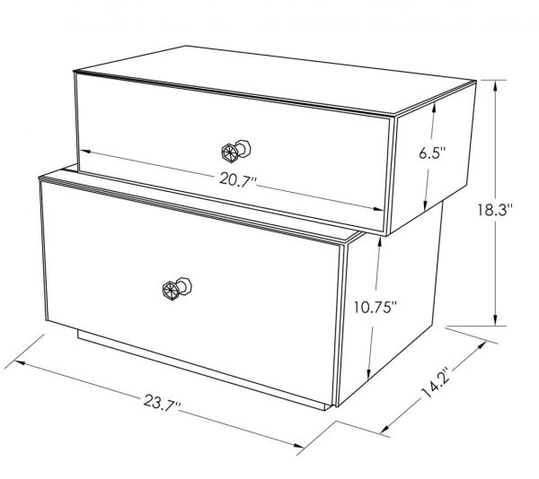 MIRRORED ACCENT TABLE - Image 4