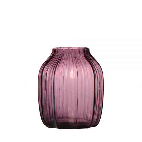 Purple Vase of flowers with short flower shape for Decoration