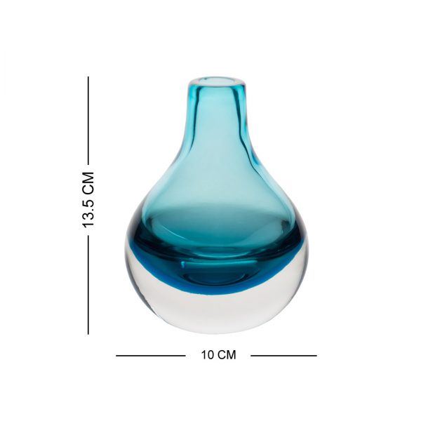 Small Blue Glass Flower Vases