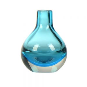Small Blue Glass Flower Vases