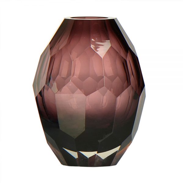 Diamond Purple Glass Vases