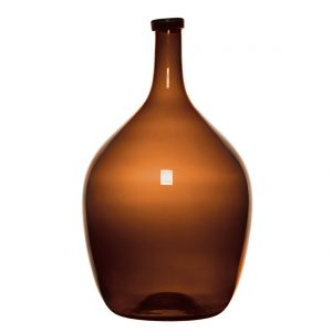 Brown Glass Vase For Flower Decoration- Glossy