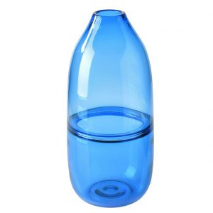 Unique Blue Ripple Design Vase by Casamotion
