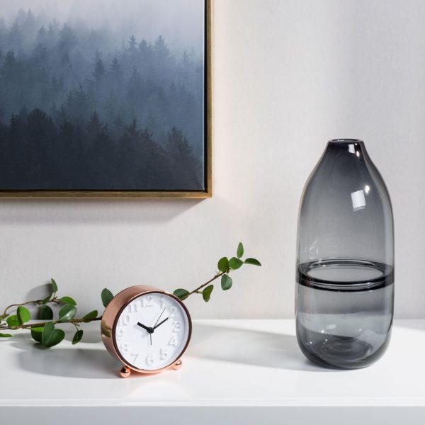 Unique Grey Ripple Design Vase by Casamotion