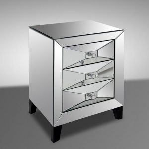 Warwick Contemporary Mirrored Bedside Table