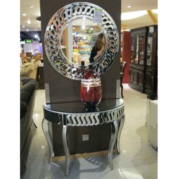 Console Table With Venetian Decorative Mirror