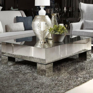 Silver Mirrored Center Table