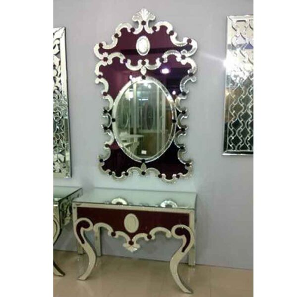 Venetian Wall Mirror With Console Table