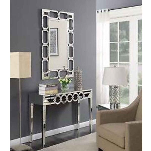 Console Table With Rectangle Venetian Mirror