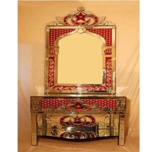 Half Moon Console Table With Mirror