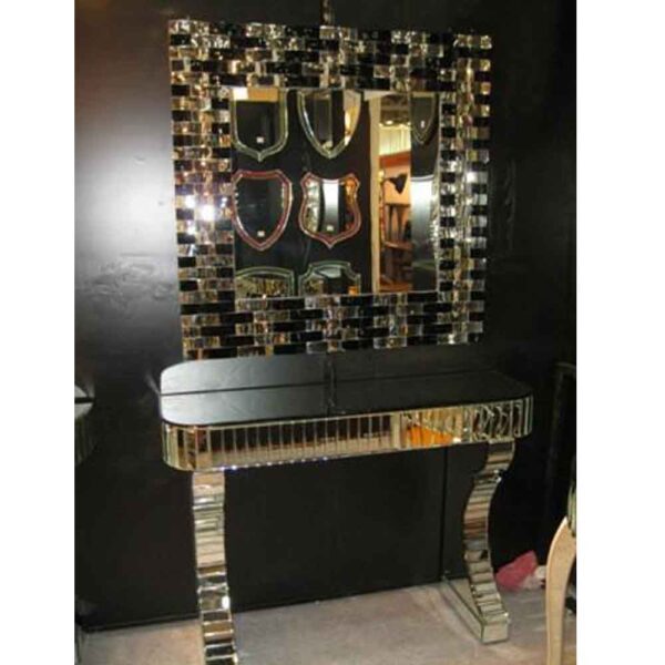 Venetian Design Mirror With Console Table